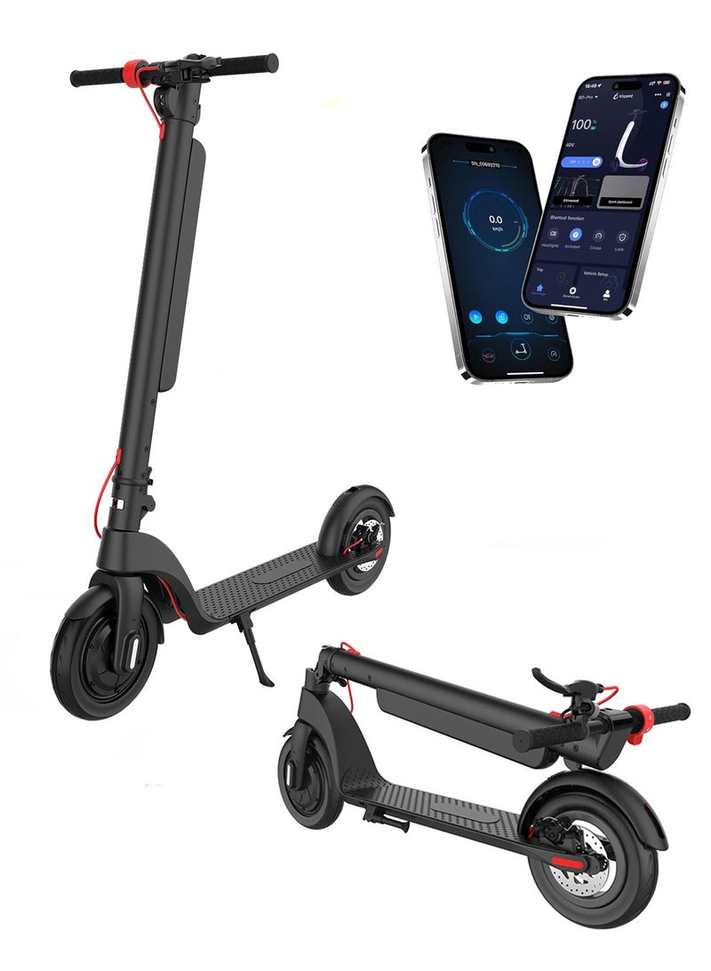 porodo Urban Scooter Pro Electric Mobility with 10-inch Durable Wheels and 32 Km/h Maximum Speed / 100KG Max Load / 35Km Scooter's Riding Distance / 350W Power / Foldable - Black - Image 1